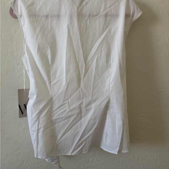 Worthington White Sleeveless Button Down Shirt - Picture 4 of 7
